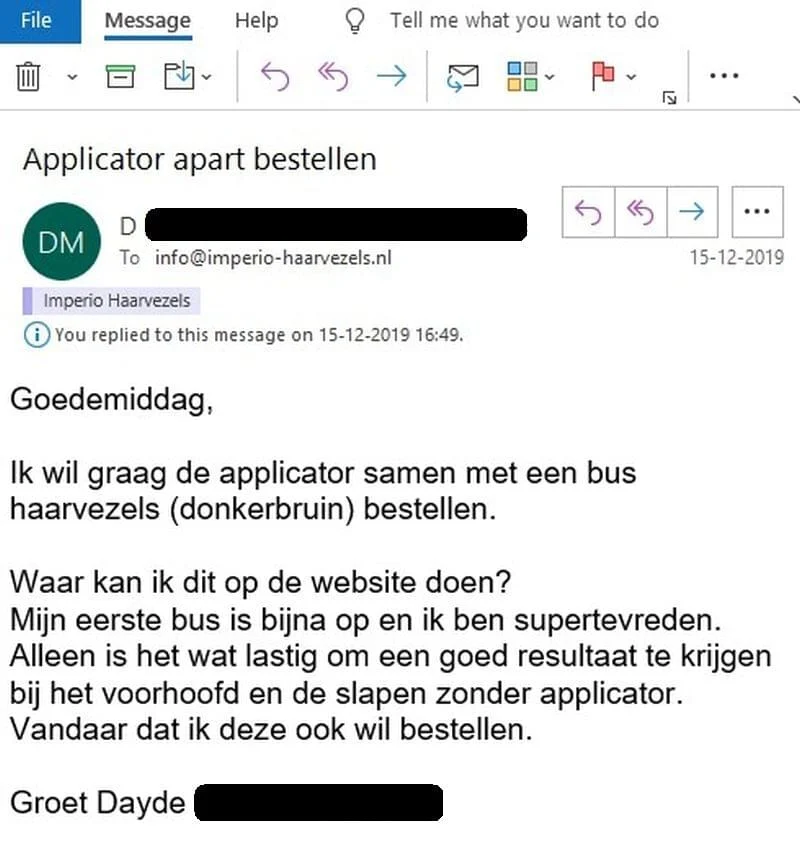 Review Email Dayde