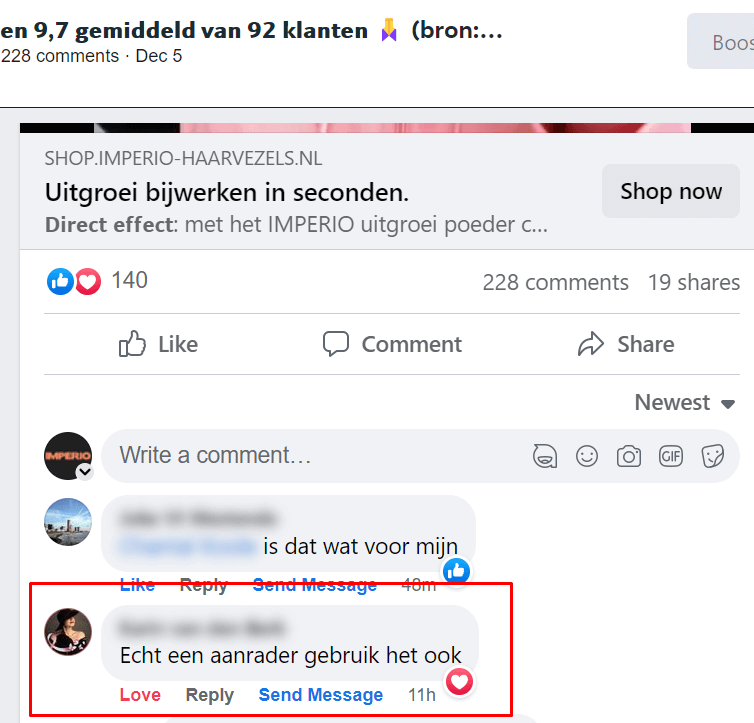 Uitgroeipoeder Karin